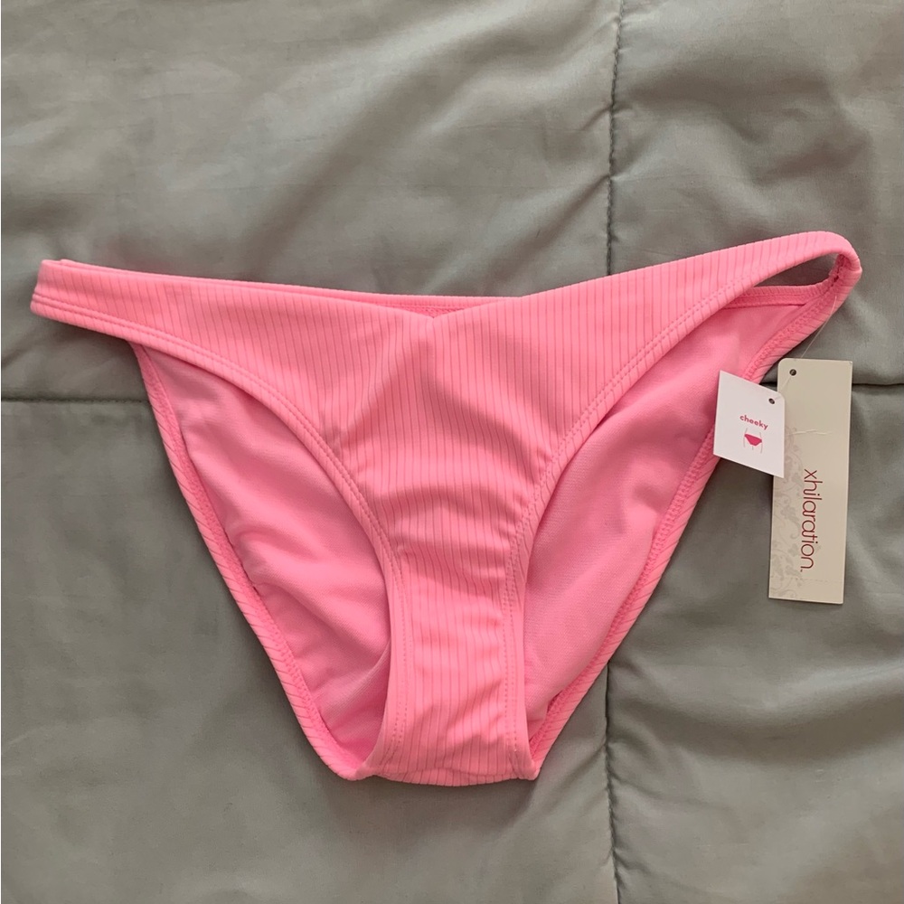 Pink Xhilaration size Medium bikini bottoms with tags